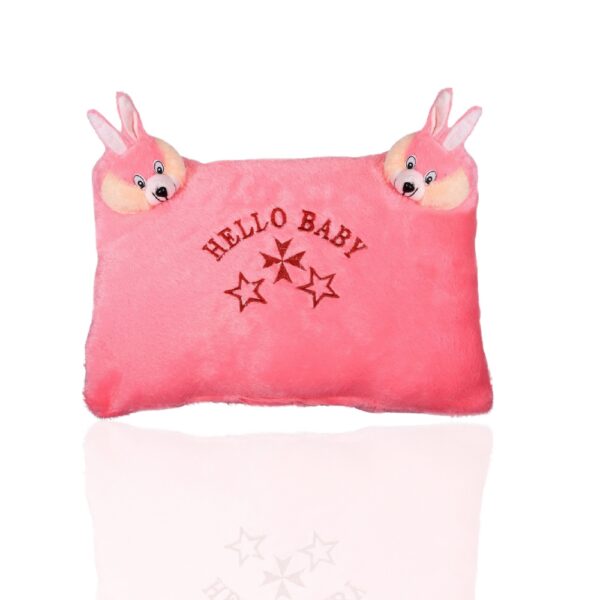 Adjustable soft baby pillow with teddy design